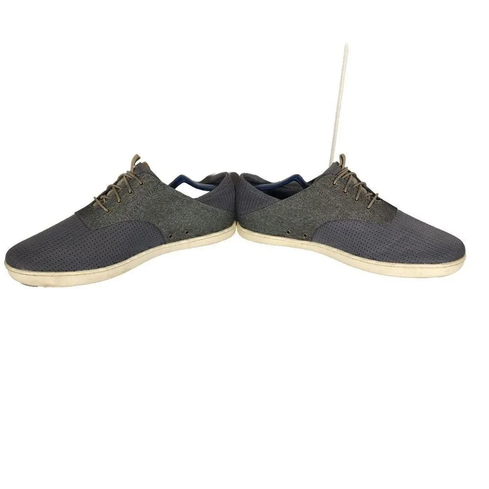 OluKai Men's Nohea Moku US 10 Gray Lace Up Flats Loafer Sneakers Shoes